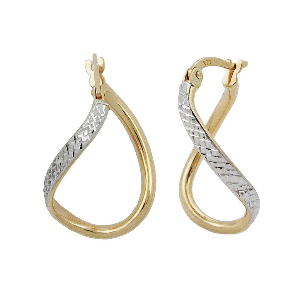 Solid gold hoop earrings 