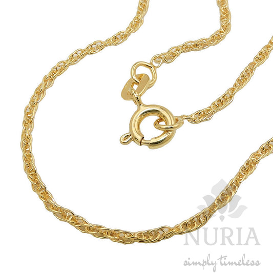 Classic twisted anchor chain necklace made in 9K gold